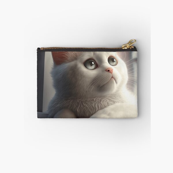 Item preview, cat looking out the window, Illustration of adorable kitten with nice fur and funny face expressions created with Generative AI technology designed and sold by outsiderzone.