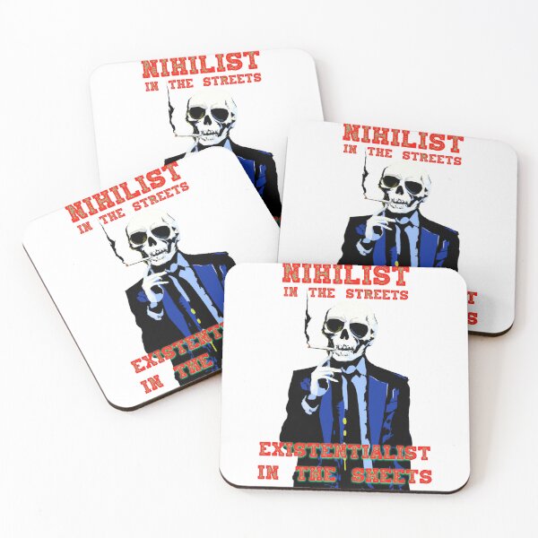 Artikelvorschau, Nihilist In The Streets, Existentialist In The Sheets Pop Art Skull entworfen und verkauft von PVSKI.