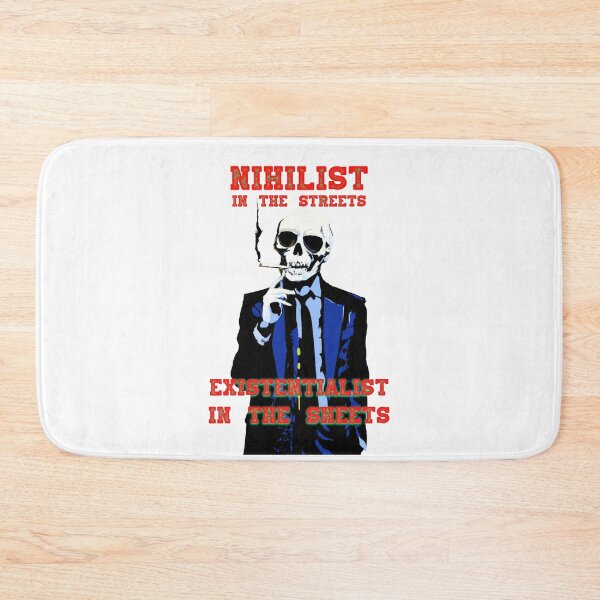 Artikelvorschau, Nihilist In The Streets, Existentialist In The Sheets Pop Art Skull entworfen und verkauft von PVSKI.