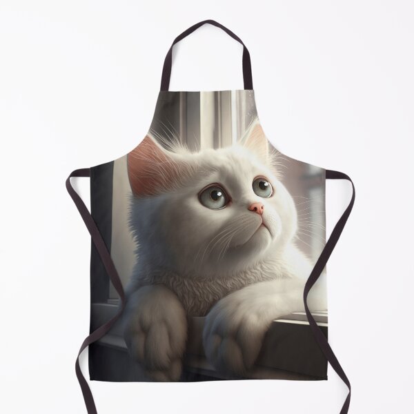 Item preview, cat looking out the window, Illustration of adorable kitten with nice fur and funny face expressions created with Generative AI technology designed and sold by outsiderzone.