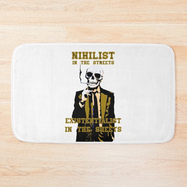 Artikelvorschau, Nihilist In The Streets, Existentialist In The Sheets Pop Art Skull entworfen und verkauft von PVSKI.