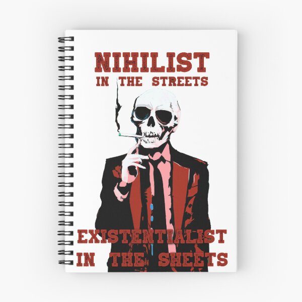 Aperçu de l'œuvre Nihilist In The Streets, Existentialist In The Sheets Pop Art Skull créée et vendue par PVSKI.