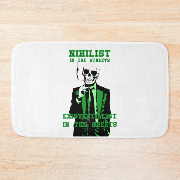 Artikelvorschau, Nihilist In The Streets, Existentialist In The Sheets Pop Art Skull entworfen und verkauft von PVSKI.