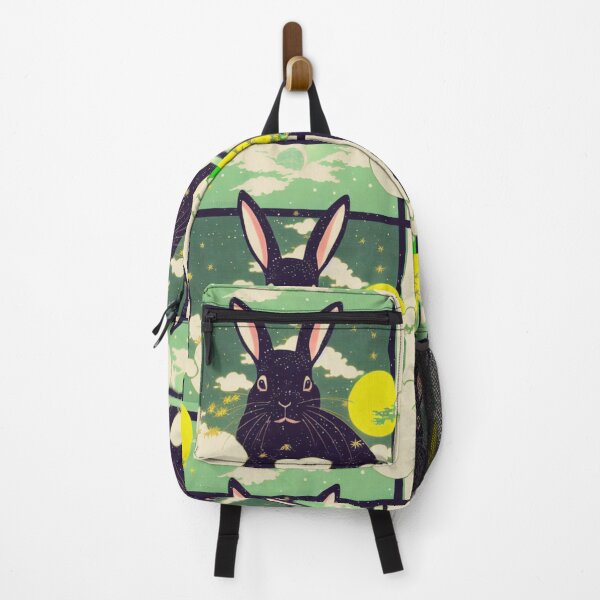 Item preview, Bamboo Giant Black Chinchilla Bunny Rabbit Checkered Japanese Style designed and sold by wigobun.