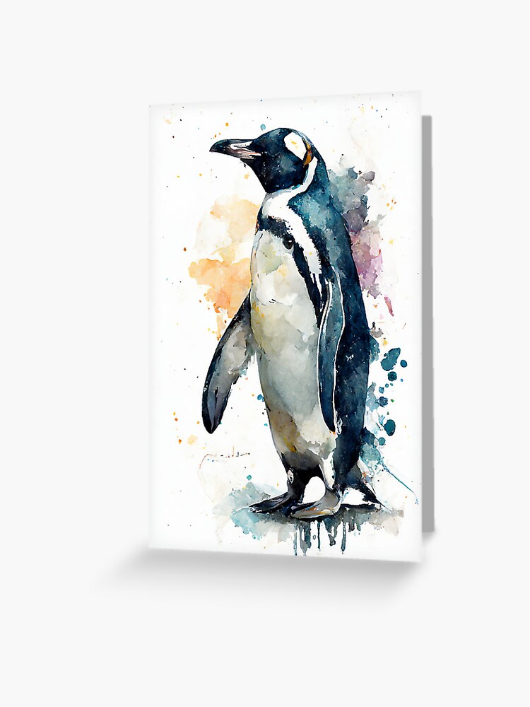 Watercolor Penguin Mug Design Vector Download