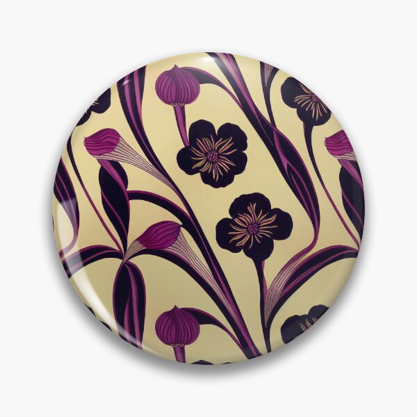 Artikelvorschau, Retro Purple Pansies On Yellow entworfen und verkauft von Fine Prints.