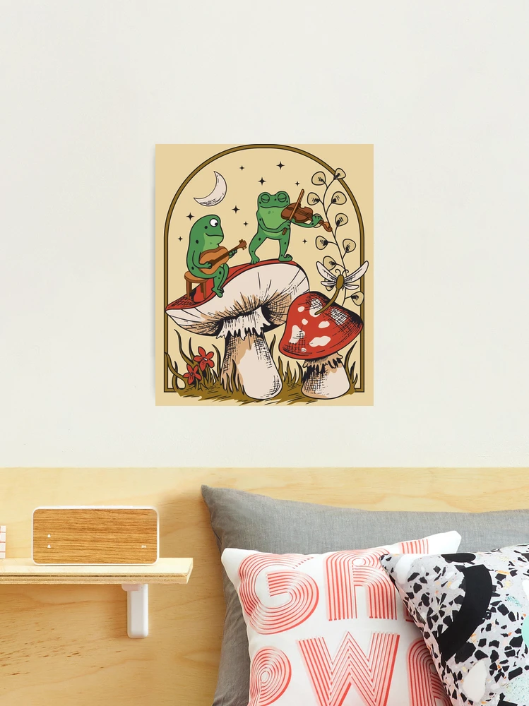 Cottagecore deals Frog Music Poster Painting canvas 12*18inch