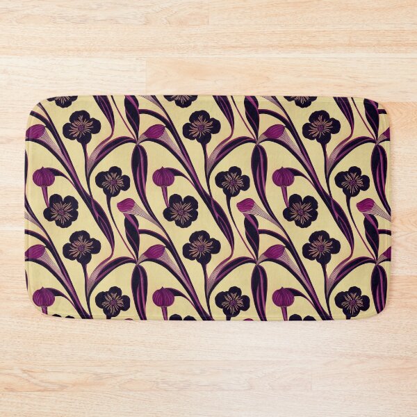 Item preview, Retro Purple Pansies On Yellow designed and sold by Fine Prints.