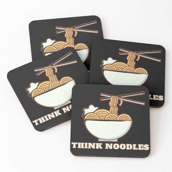 Item preview, Think Noodles black bg designed and sold by Lilly Swift.