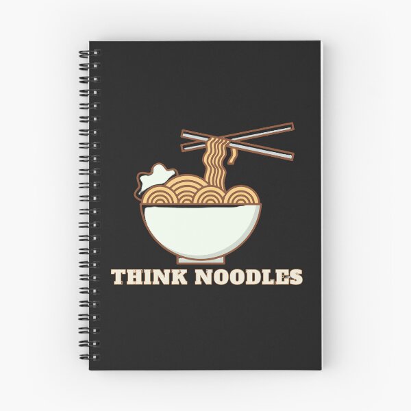 Item preview, Think Noodles black bg designed and sold by Lilly Swift.