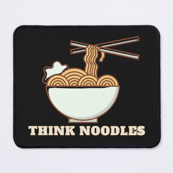 Item preview, Think Noodles black bg designed and sold by Lilly Swift.
