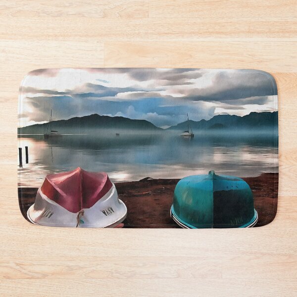Item preview, Hulls of Boats And Marmaris Winter Seascape designed and sold by taiche.