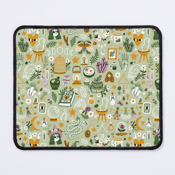 Item preview, Green witch aesthetic pattern designed and sold by stolenpencil.