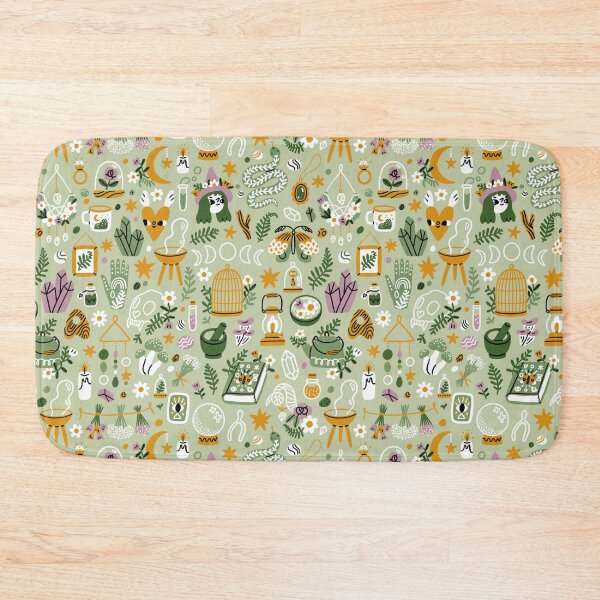 Item preview, Green witch aesthetic pattern designed and sold by stolenpencil.