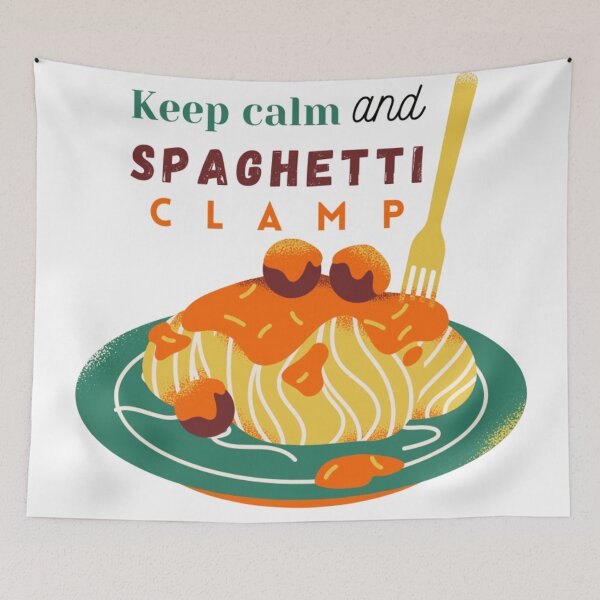 Item preview, Keep calm and spaghetti clamp designed and sold by Kristel9.