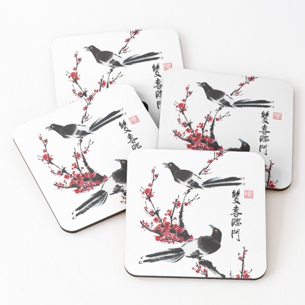 Item preview, Asian ink painting birds and flowers designed and sold by W-A-P.