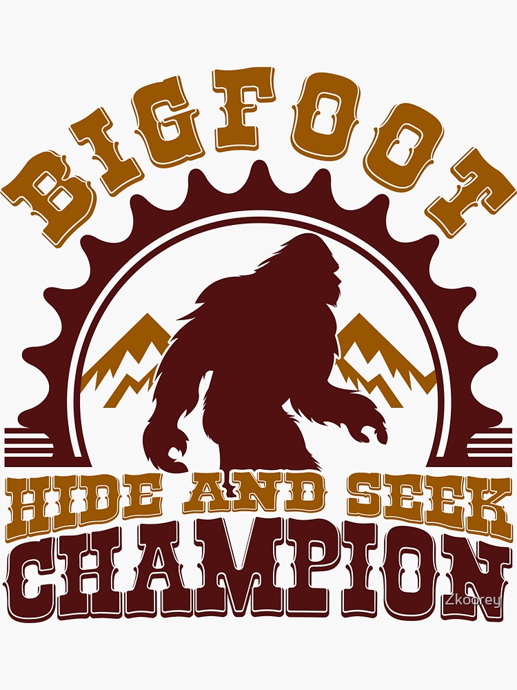 Bigfoot Hide And Seek Champion Since 1967 Sasquatch Wild Outdoor Hunting Urban Legend Sticker 