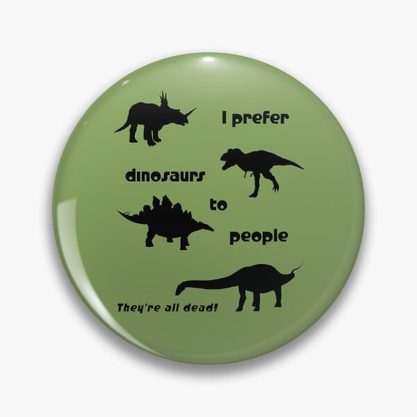 Item preview, I prefer dinosaurs to people ... (black) designed and sold by SolidEarthArt.