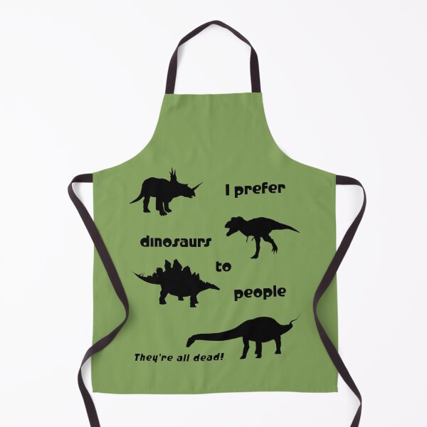 Item preview, I prefer dinosaurs to people ... (black) designed and sold by SolidEarthArt.