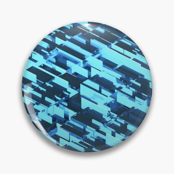 Item preview, Render 3D isométrico cyberpunk resplandor azul abstracto designed and sold by PaulKDesign.