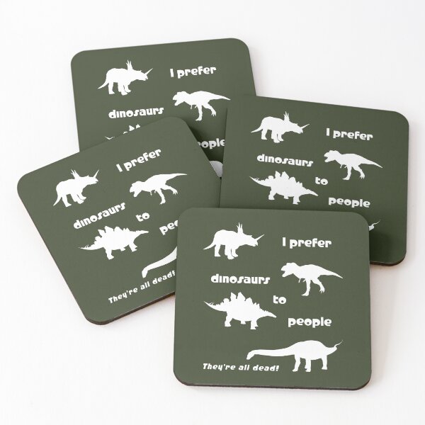Item preview, I prefer dinosaurs to people ... (white) designed and sold by SolidEarthArt.