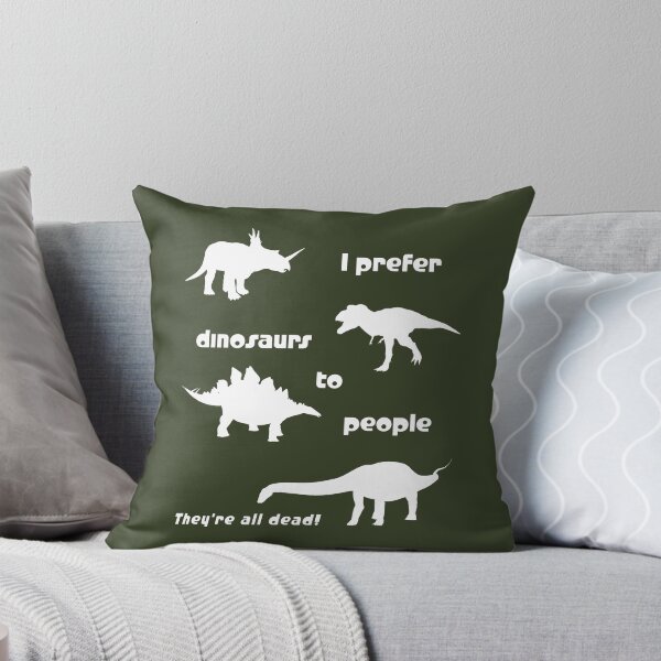 Item preview, I prefer dinosaurs to people ... (white) designed and sold by SolidEarthArt.