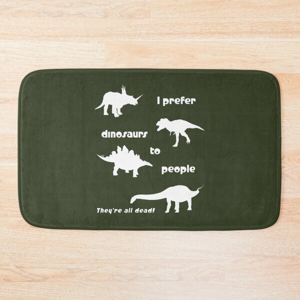 Item preview, I prefer dinosaurs to people ... (white) designed and sold by SolidEarthArt.