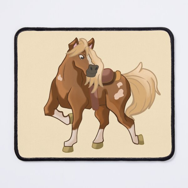 Item preview, illustration in brown tones of a cute horse with spots  designed and sold by kitsuneins.