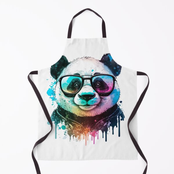 Item preview, Panda Bear with Glasses Color Mix Cool Design T-Shirt designed and sold by ArtfulAmbitions.