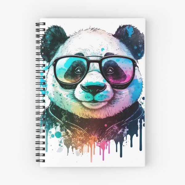 Item preview, Panda Bear with Glasses Color Mix Cool Design T-Shirt designed and sold by ArtfulAmbitions.