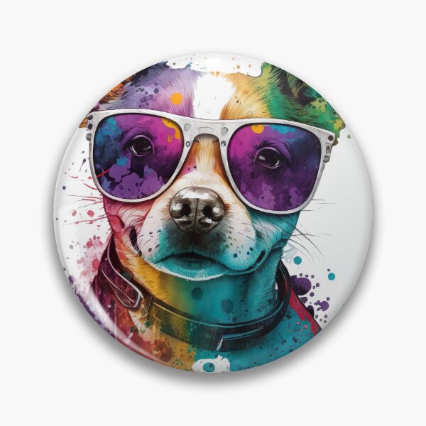 Item preview, Cute Dog with Sunglasses in Colors  designed and sold by ArtfulAmbitions.