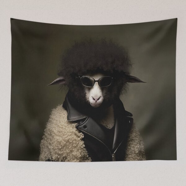 Item preview, Fashionable Heavy Metal Sheep designed and sold by Simone Davino.