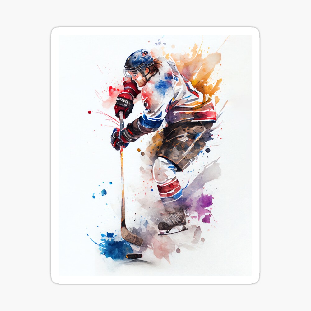 Hockey Player Watercolour Art, Hockey Digital Art, Original Artwork Art  Board Print for Sale by Peek-Designs