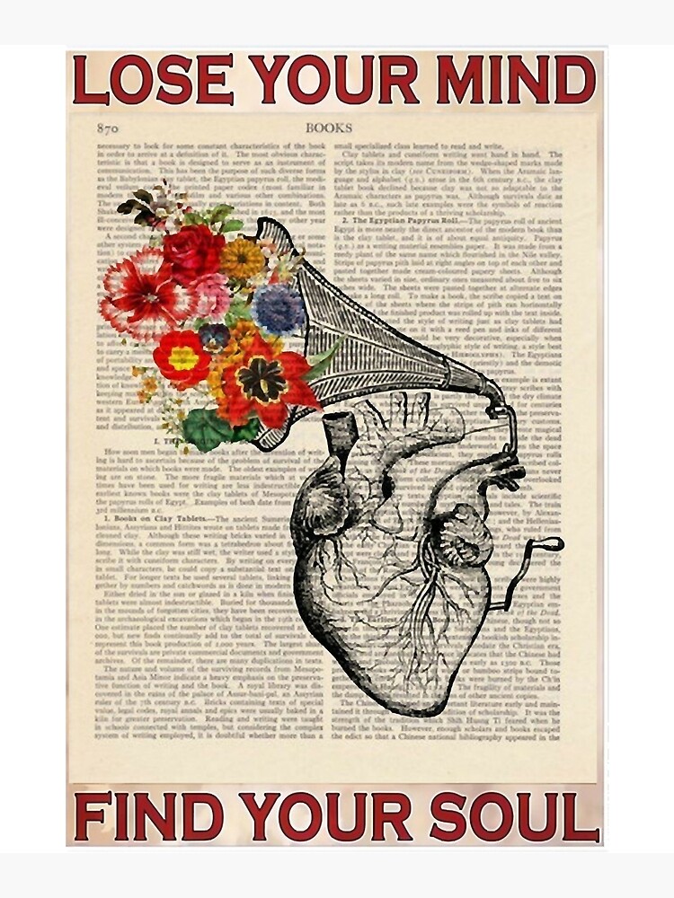 Vintage Lose Your Mind Find Your Soul Poster Long Premium Matte Vertical Poster sold by Gustavo ...