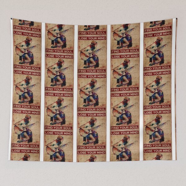 Item preview, Vintage Guitar Player Lose Your Mind Find Your Soul designed and sold by MgPrint.