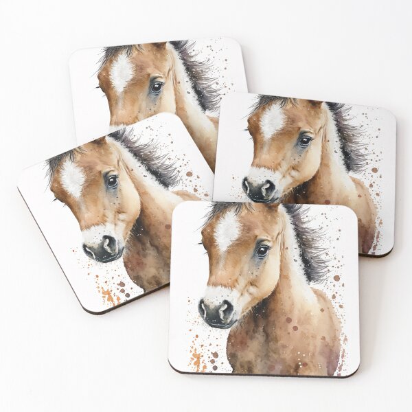 Artikelvorschau, Baby-Pferd-Aquarell-Kunst entworfen und verkauft von AdornWallArt.