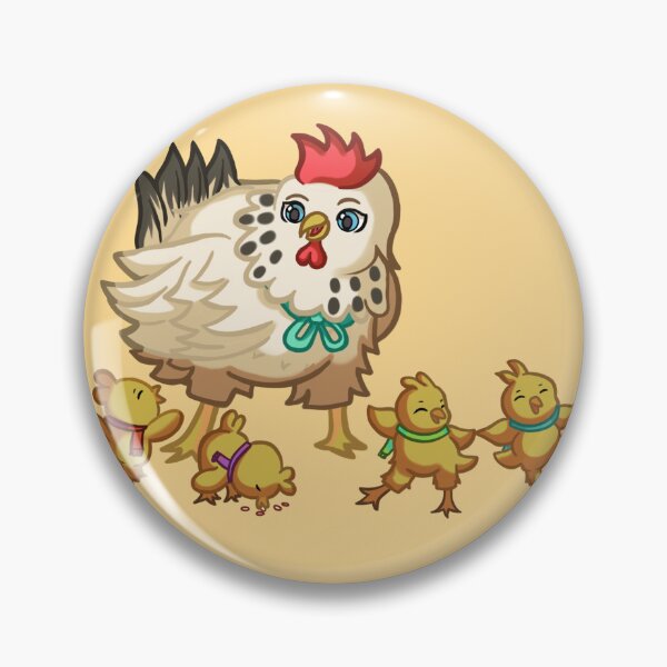 Item preview, children's illustration, hen having fun and eating with her chicks . designed and sold by kitsuneins.