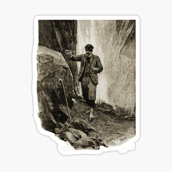 Dr. Watson at Reichenbach Falls Sticker