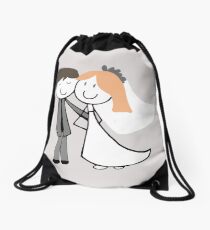 Marriage - couple Drawstring Bag