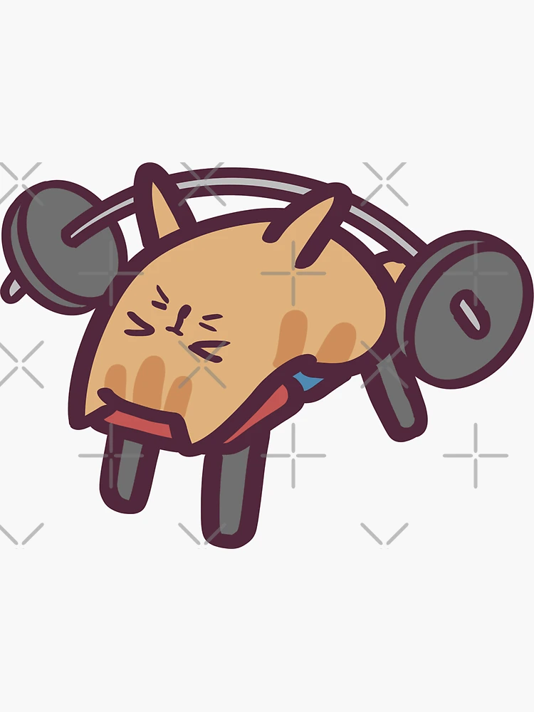 Cute Gym Rat Deadlifting Sticker for Sale by ThumboArtBumbo