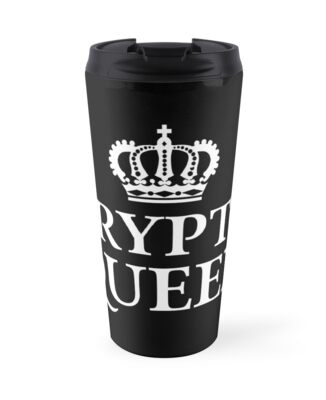 "Crypto Queen" Travel Mugs by teesaurus | Redbubble