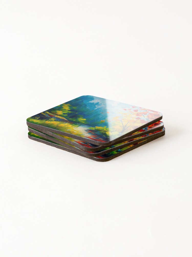 Thumbnail 4 of 5, Coasters (Set of 4), Sun Rays designed and sold by HOMEDESIGNPRINT.
