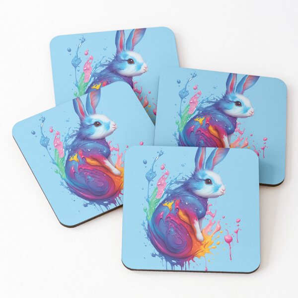 Item preview, Beautyful and Fluffy Rabbit splash art colorfull designed and sold by muhamuha.