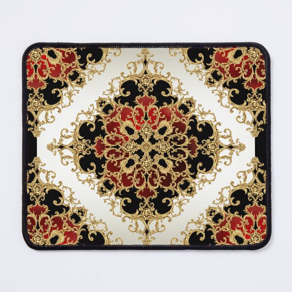 Item preview, Greek Key Diamonds Ornate Baroque Red Black Gold designed and sold by Yiorgos Designs.