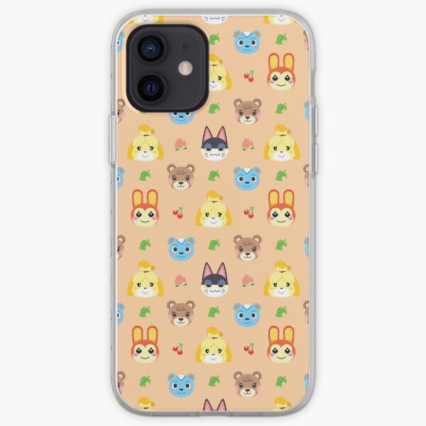 Patrón de cruce de animales: melocotón Funda blanda para iPhone