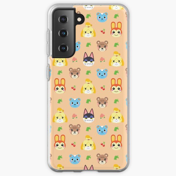 Animal Crossing Pattern - Peach Samsung Galaxy Soft Case