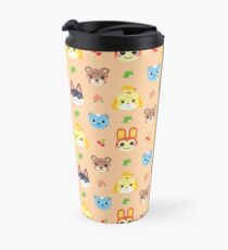 Animal Crossing Pattern - Peach Travel Mug