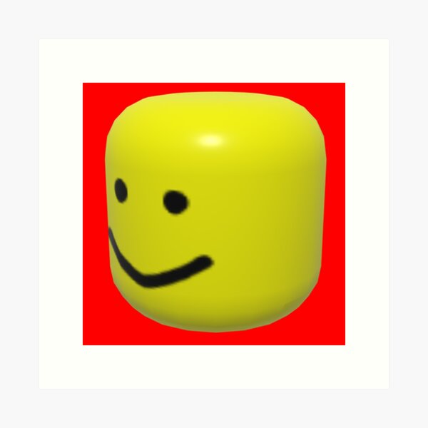 Blox Party Noob Head Face Smile | Art Print