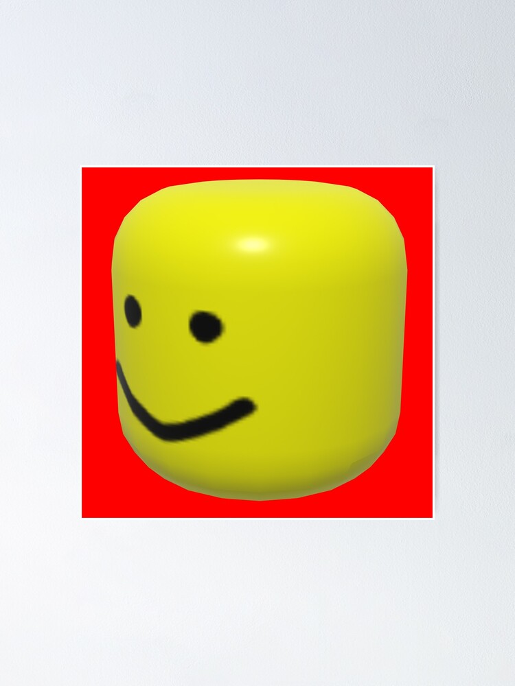 Bighead Oof Poster By Jobel Redbubble - roblox halloween noob face costume canvas print by smoothnoob redbubble
