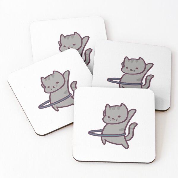 Item preview, Cute Hula Hooping Cat designed and sold by ThumboArtBumbo.